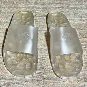 Coach Ulyssa Clear Jelly Slides/ Slip in Sandals